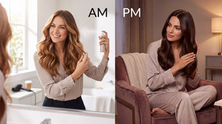 Morning and night hair care routine for smooth, glossy hair