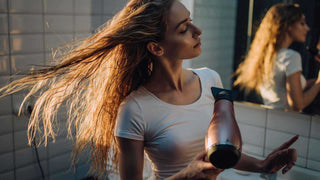 Smooth blowout styled with leave-in protectant and finishing serum