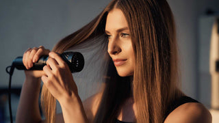 Preparing hair with protectant before using heat styling tools