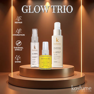 Kostume Rio de Janeiro Glow Trio Bundle 3-piece anti-frizz shine set with leave-in spray and hair serums