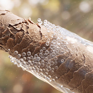 Close-up of dry, damaged hair cuticle before using Kostume Purifier Micelar Leave-in Spray